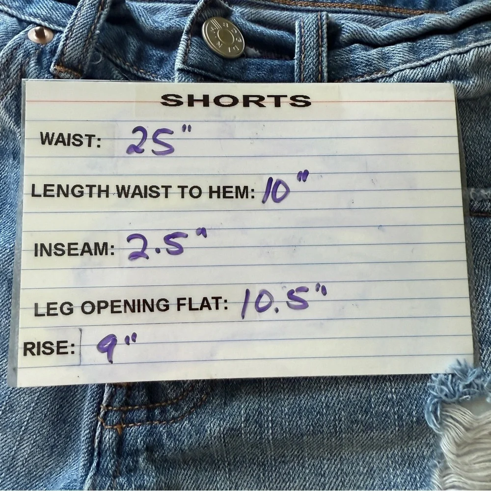 BDG Urban Outfitters Tomgirl Distress Button Fly Jean Shorts Sz 25” Boho Concert